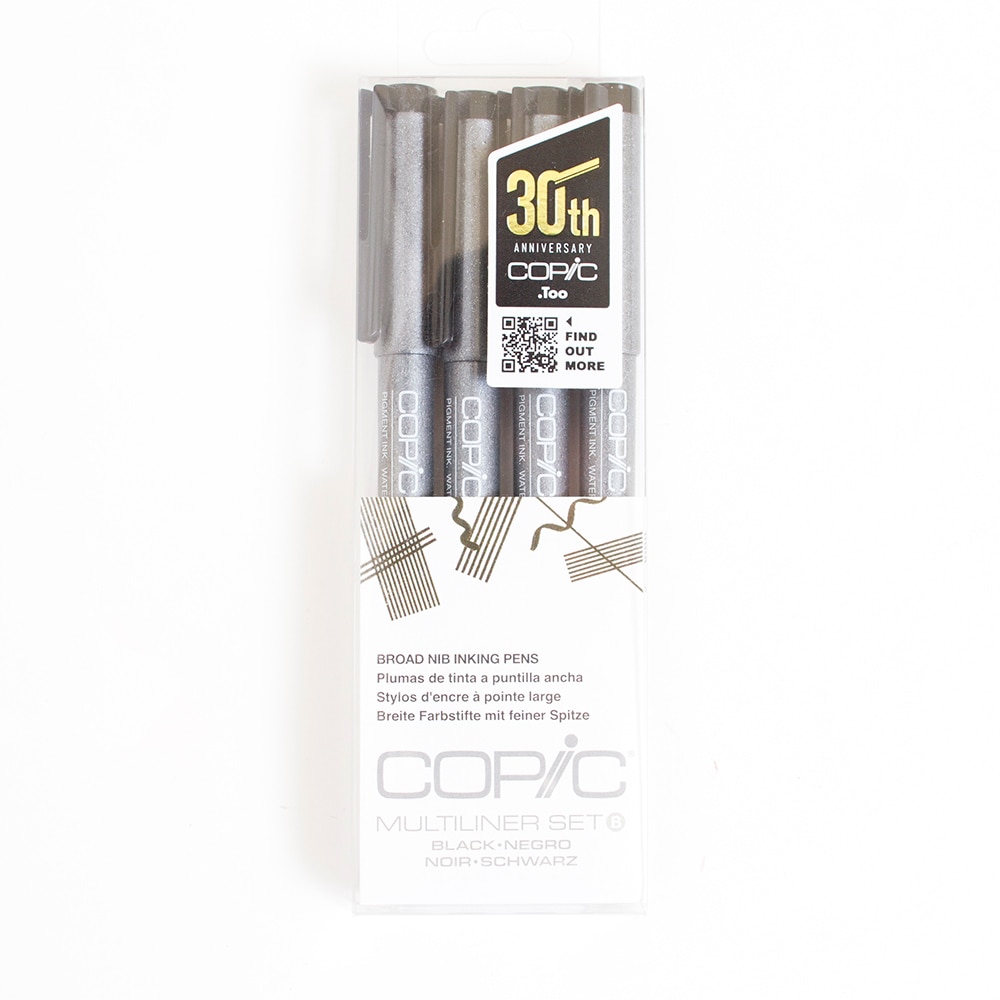 Copic, Multiliner, Broad, B, Set, 4 Piece